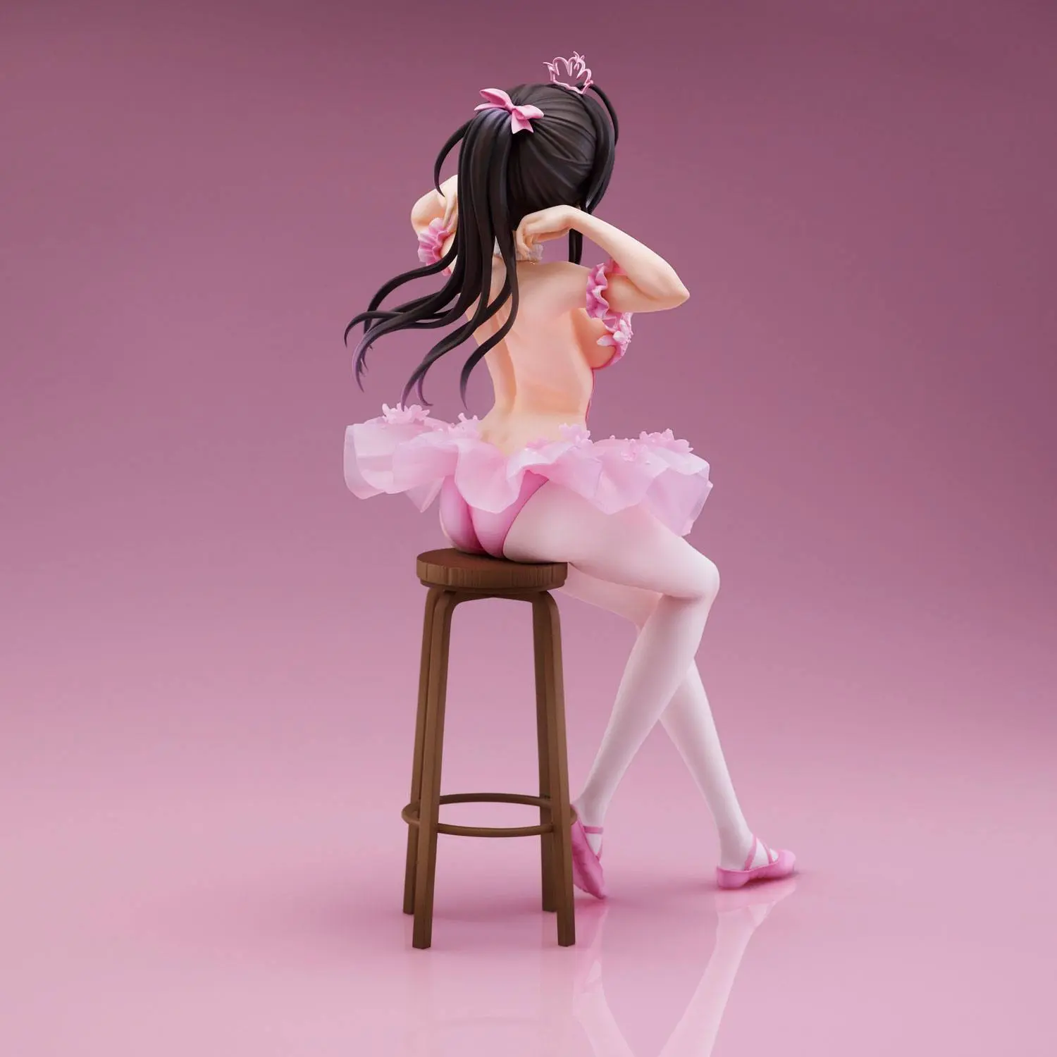 Original CharacterAnmi Illustration Flamingo Ballet Ponytail Girl  PVC szobor figura 24 cm termékfotó