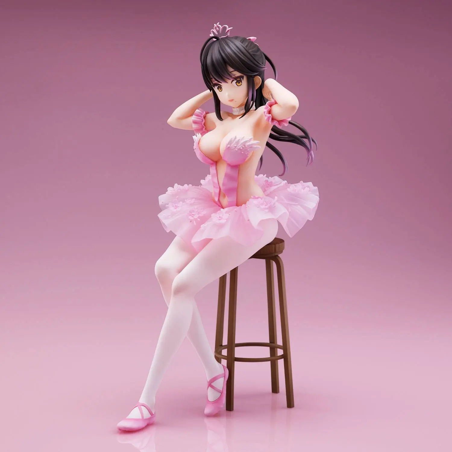 Original CharacterAnmi Illustration Flamingo Ballet Ponytail Girl  PVC szobor figura 24 cm termékfotó