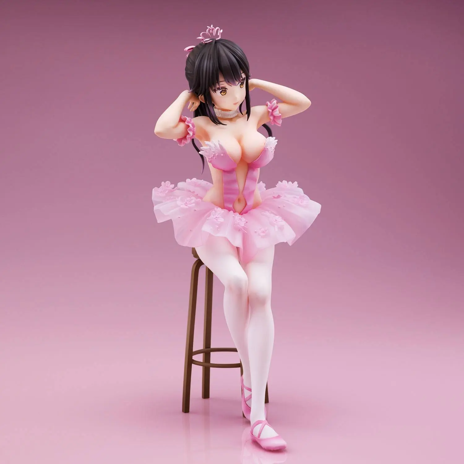 Original CharacterAnmi Illustration Flamingo Ballet Ponytail Girl  PVC szobor figura 24 cm termékfotó