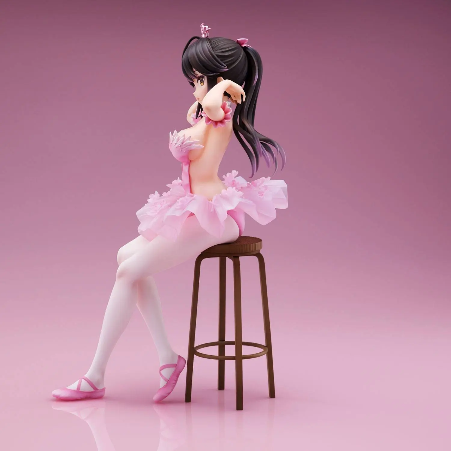Original CharacterAnmi Illustration Flamingo Ballet Ponytail Girl  PVC szobor figura 24 cm termékfotó