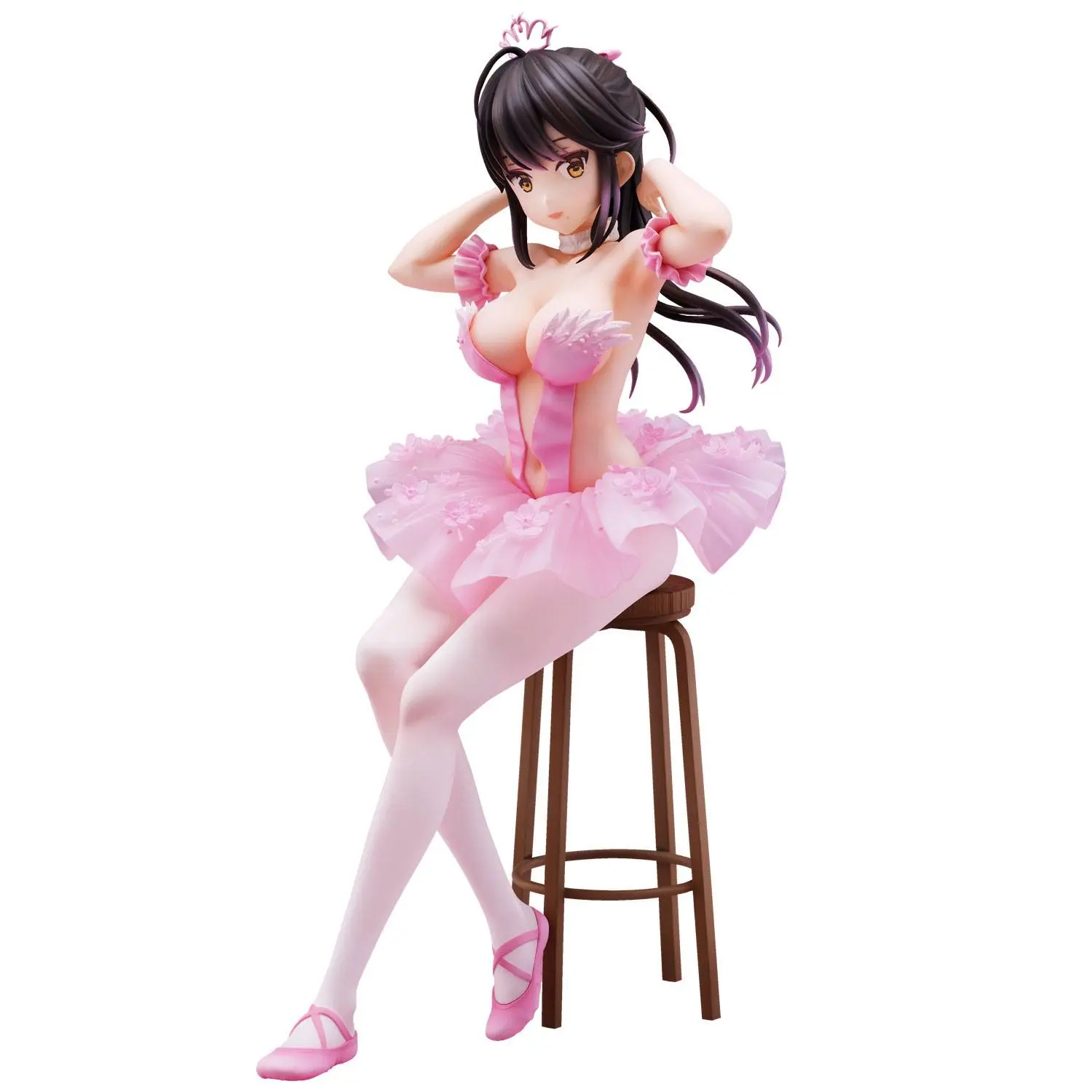 Original CharacterAnmi Illustration Flamingo Ballet Ponytail Girl  PVC szobor figura 24 cm termékfotó