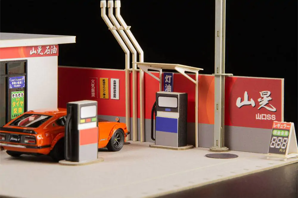 Original Illustration 1/64 1/64 Gas Station papír modell készlet 11 cm (re-run) termékfotó