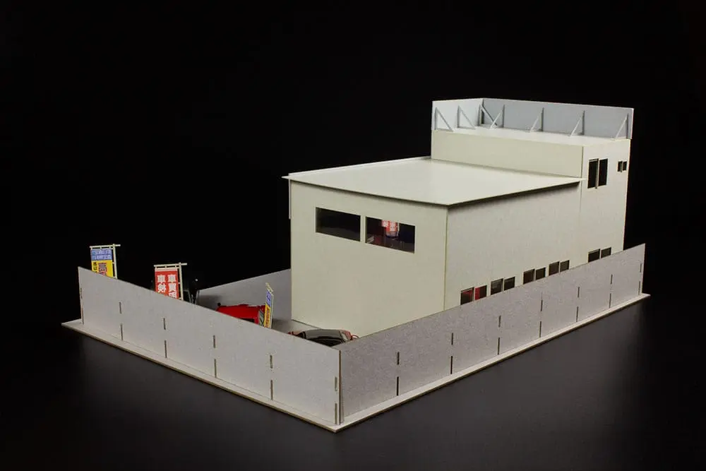 Original Illustration 1/80 1/64 Auto garage - Great Cars Specialtyshop papír modell készlet 10 cm termékfotó