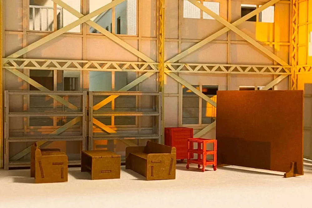 Original Illustration 1/80 1/80 Factoryinterior Set (re-run) papír modell készlet 3 cm termékfotó