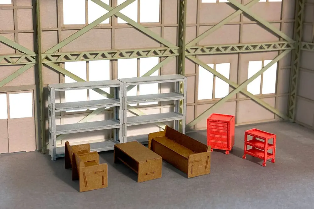 Original Illustration 1/80 1/80 Factoryinterior Set (re-run) papír modell készlet 3 cm termékfotó