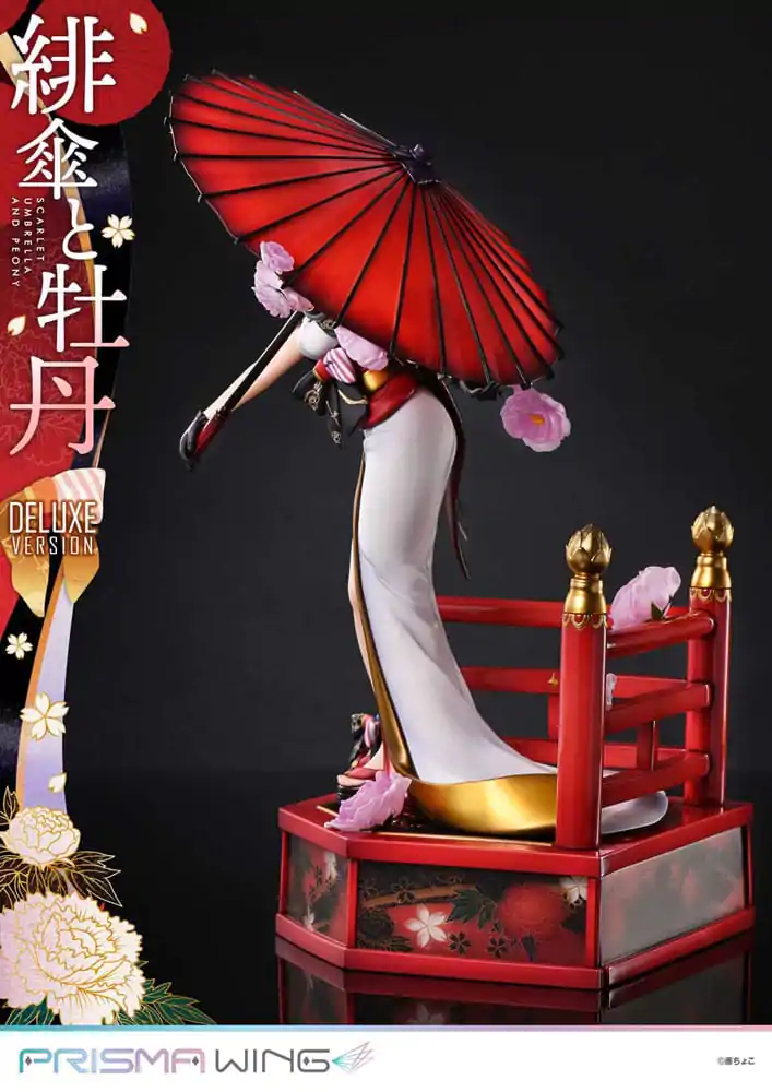 Original Illustration by Fuzichoco Prisma Wing 1/7 Scarlet Umbrella And Peony Deluxe Version PVC szobor figura 32 cm termékfotó