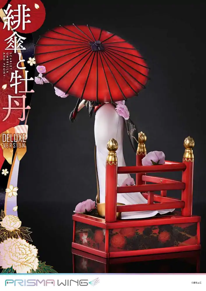 Original Illustration by Fuzichoco Prisma Wing 1/7 Scarlet Umbrella And Peony Deluxe Version PVC szobor figura 32 cm termékfotó