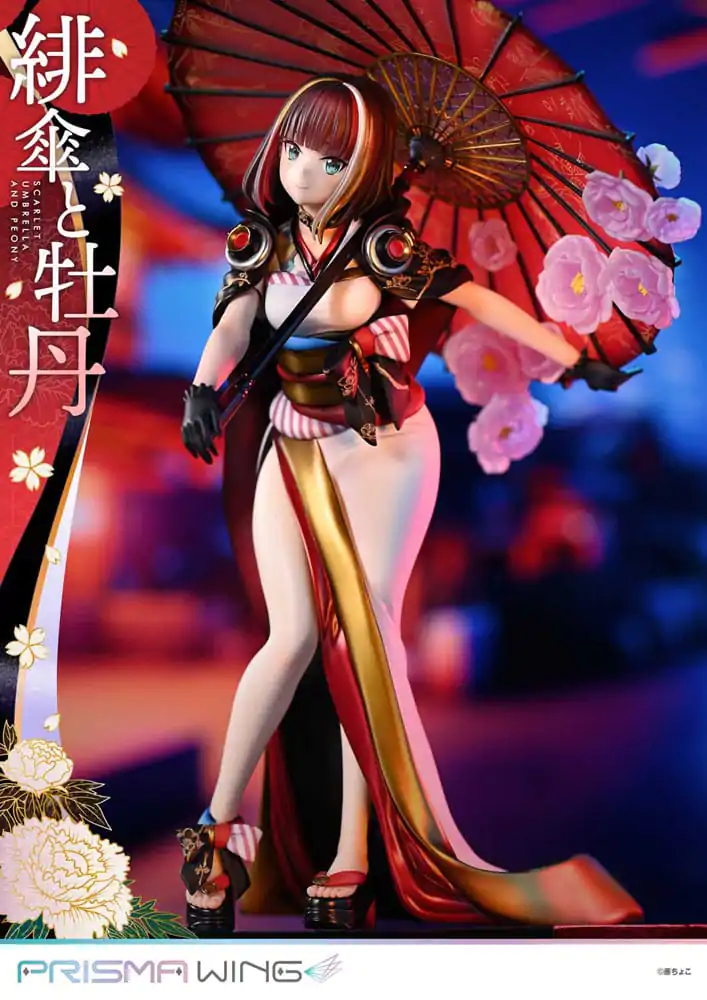 Original Illustration by Fuzichoco Prisma Wing 1/7 Scarlet Umbrella And Peony Deluxe Version PVC szobor figura 32 cm termékfotó