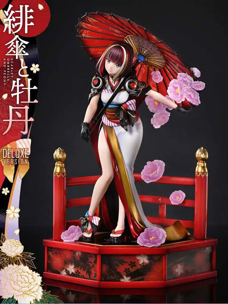 Original Illustration by Fuzichoco Prisma Wing 1/7 Scarlet Umbrella And Peony Deluxe Version PVC szobor figura 32 cm termékfotó