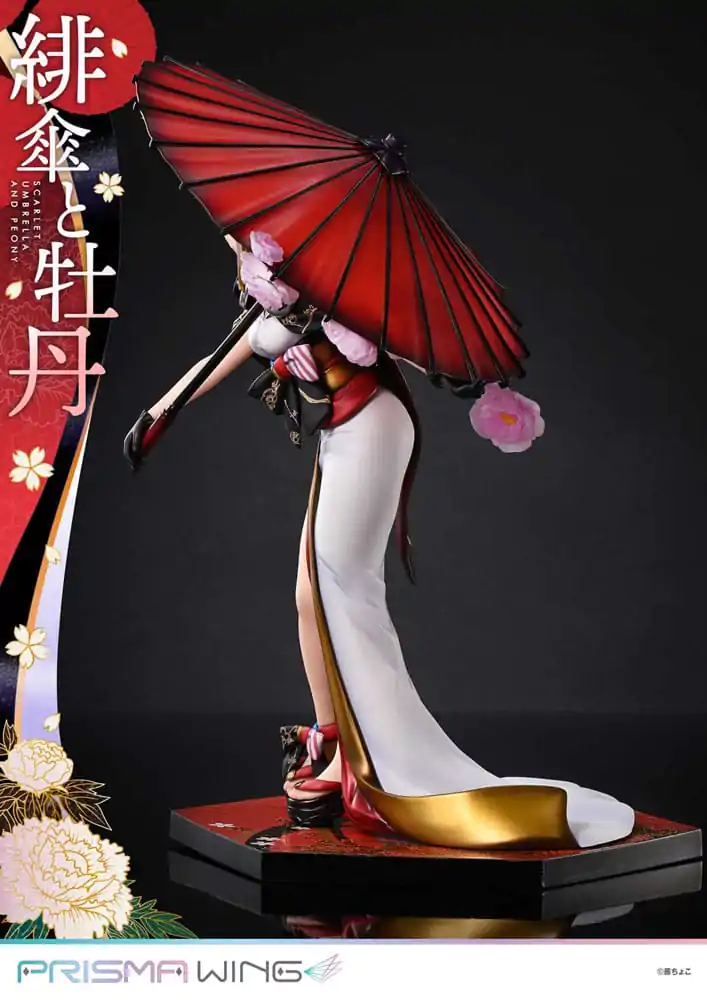 Original Illustration by Fuzichoco Prisma Wing 1/7 Scarlet Umbrella And Peony Deluxe Version PVC szobor figura 32 cm termékfotó