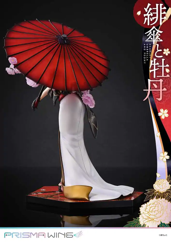 Original Illustration by Fuzichoco Prisma Wing 1/7 Scarlet Umbrella And Peony Deluxe Version PVC szobor figura 32 cm termékfotó