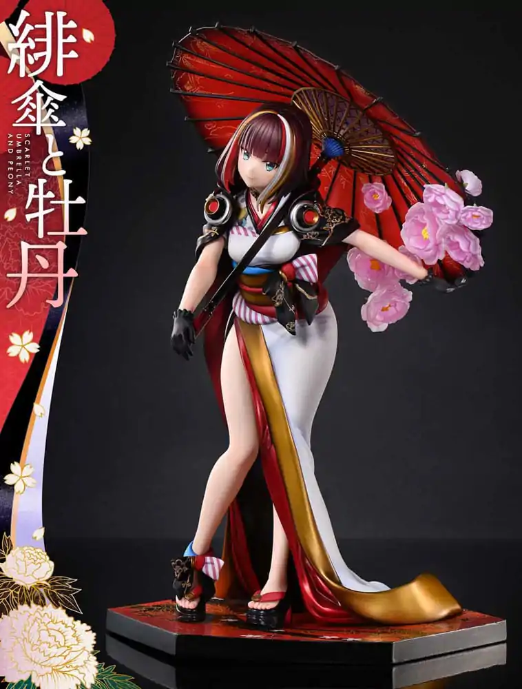 Original Illustration by Fuzichoco Prisma Wing 1/7 Scarlet Umbrella And Peony PVC szobor figura 28 cm termékfotó