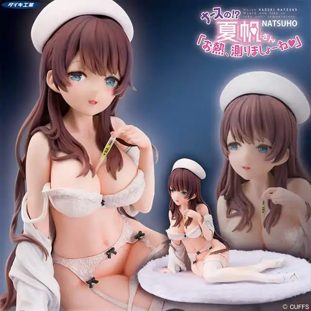 Original Illustration by Vispo 1/6 Nurse no!? Natsuho-san Onetsu Hakarimashoone szobor figura 14 cm termékfotó