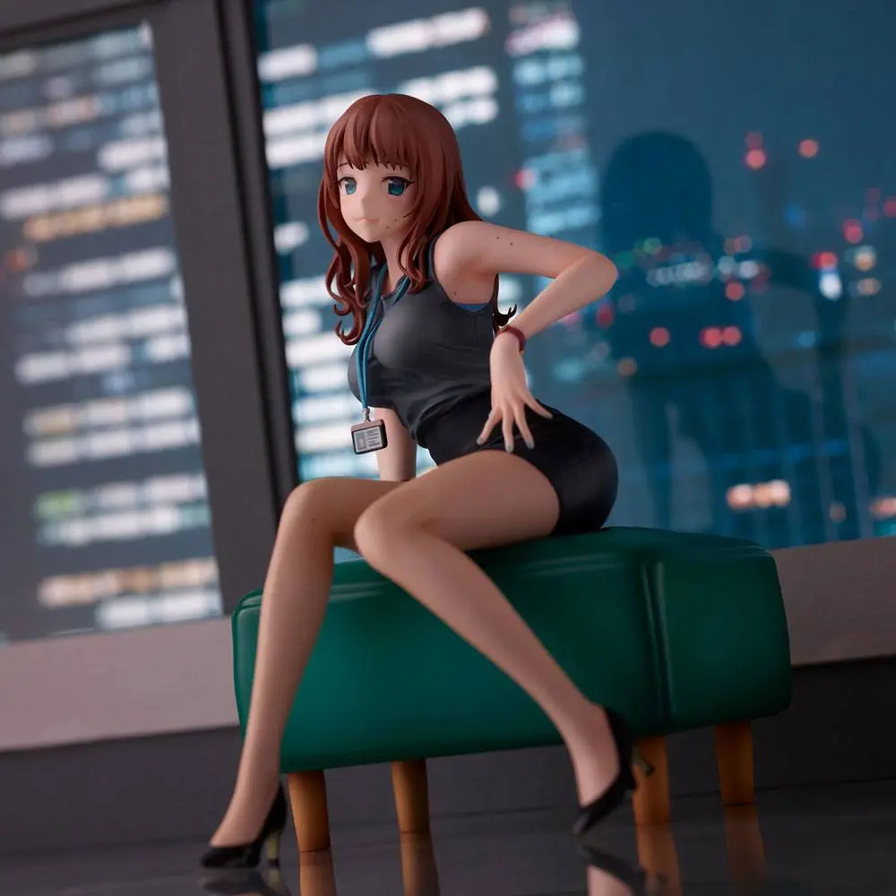 Original Illustration Doshima Illustration Senior Office Lady With Many Moles PVC szobor figura 23 cm termékfotó