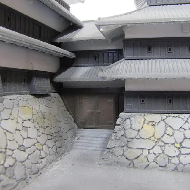 Original Illustration National treasure Matsumoto Castle (third-run) Műanyag modell készlet 18 cm termékfotó