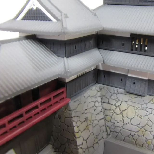 Original Illustration National treasure Matsumoto Castle (third-run) Műanyag modell készlet 18 cm termékfotó