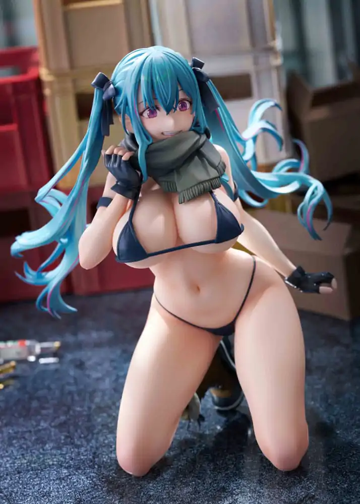 Original Illustration PVC szobor figura 1/7 Warehouse Aoko Illustration by FreeStyle AmiAmi Limitált kiadás 16 cm termékfotó