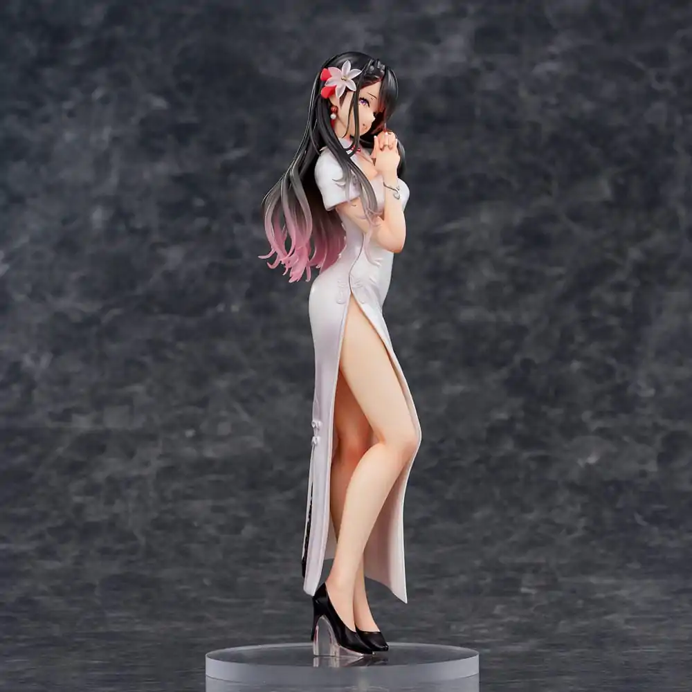 Original Illustration PVC szobor figura Mai Okuma illustration Healing-type white chinese dress lady 26 cm termékfotó