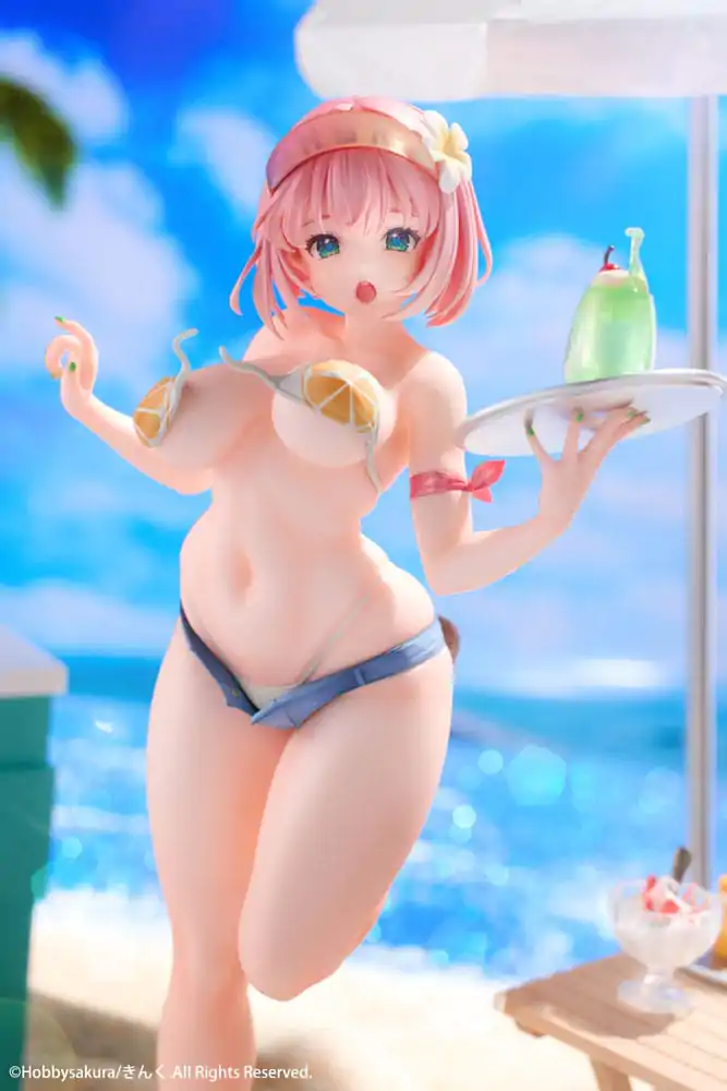 Original Illustration1/7 Summer Waiter illustration by Kink PVC szobor figura Limitált kiadás 25 cm termékfotó