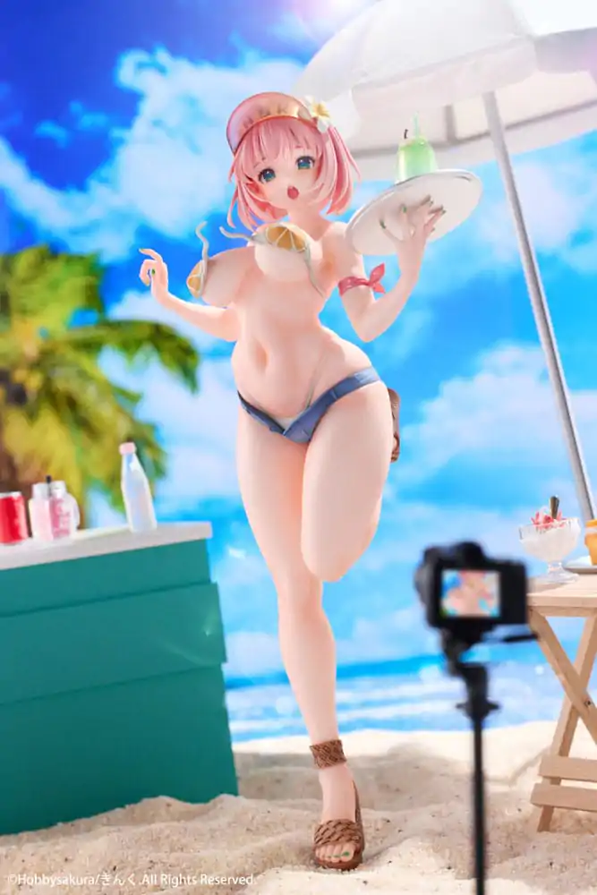 Original Illustration1/7 Summer Waiter illustration by Kink PVC szobor figura Limitált kiadás 25 cm termékfotó