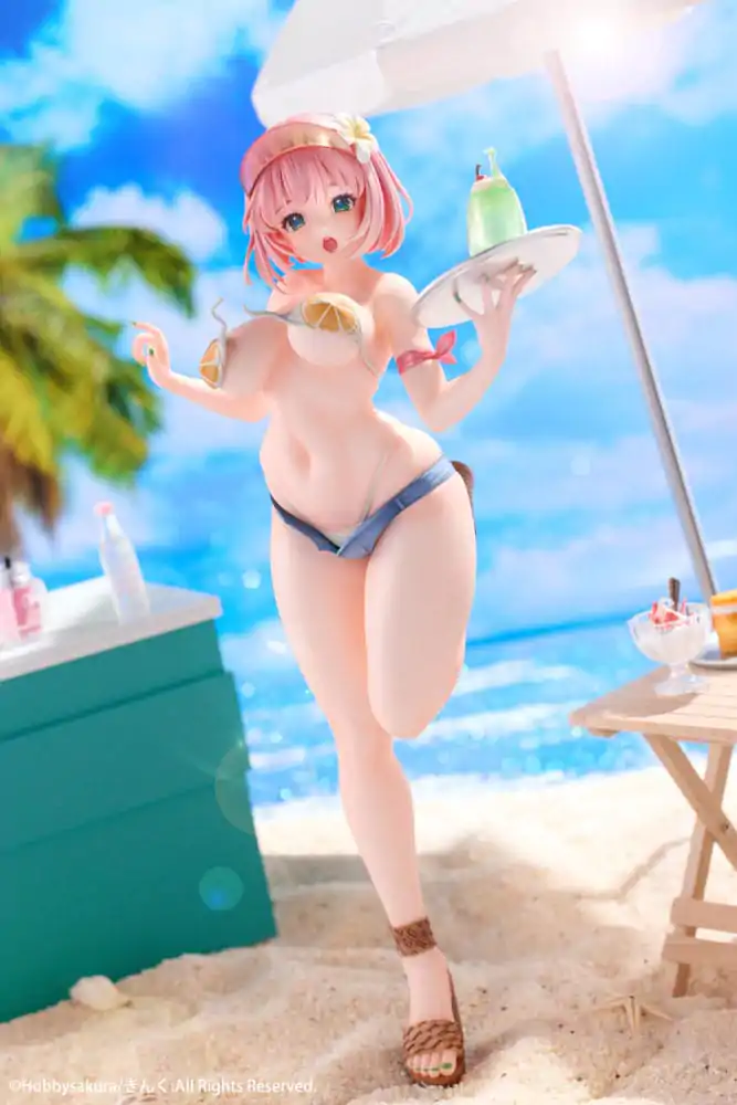 Original Illustration1/7 Summer Waiter illustration by Kink PVC szobor figura Limitált kiadás 25 cm termékfotó