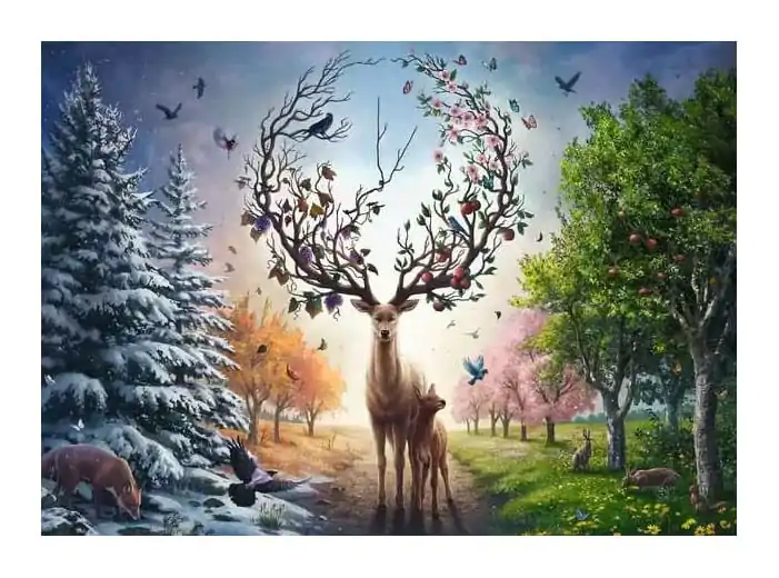 Original Ravensburger Quality The magical stag and the four seasons puzzle (1000 darab) termékfotó