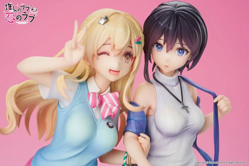 OshiRabu: Waifus Over Husbandos 1/7 Ren Furutachi &amp; Akuru Hayahoshi szobor figurák 23 cm termékfotó