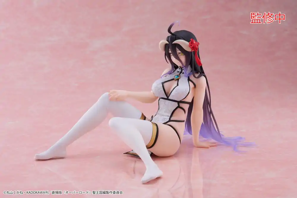 Overlord Desktop Cute figura Albedo Chinese Dress Ver. PVC szobor figura 13 cm termékfotó