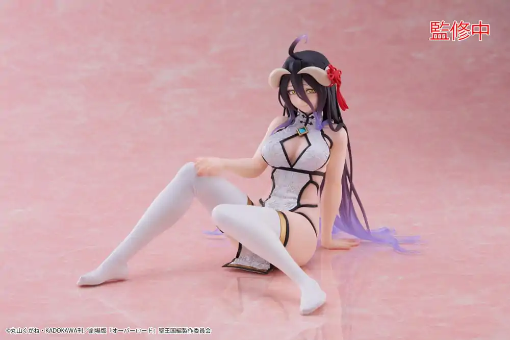 Overlord Desktop Cute figura Albedo Chinese Dress Ver. PVC szobor figura 13 cm termékfotó