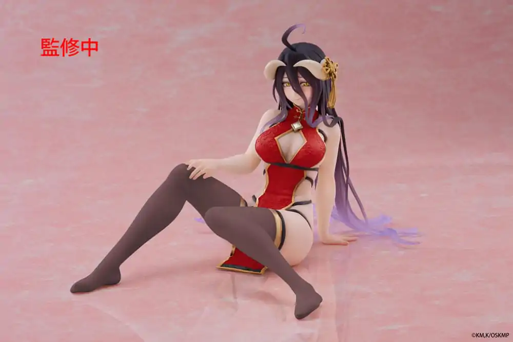 Overlord Desktop Cute figura Albedo Chinese Dress Ver. Renewal PVC szobor figura 13 cm termékfotó