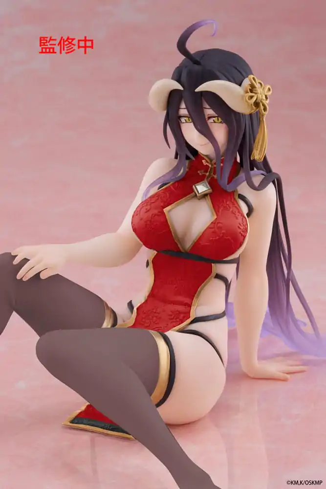 Overlord Desktop Cute figura Albedo Chinese Dress Ver. Renewal PVC szobor figura 13 cm termékfotó
