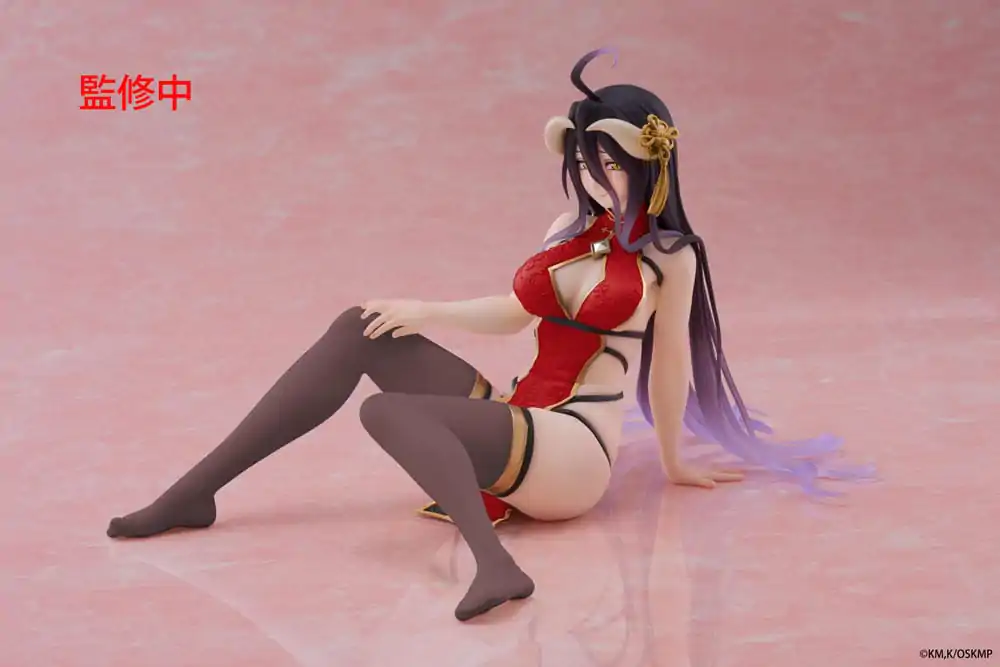 Overlord Desktop Cute figura Albedo Chinese Dress Ver. Renewal PVC szobor figura 13 cm termékfotó