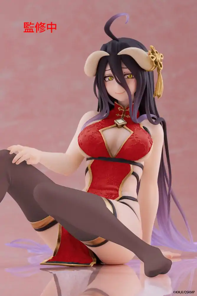 Overlord Desktop Cute figura Albedo Chinese Dress Ver. Renewal PVC szobor figura 13 cm termékfotó