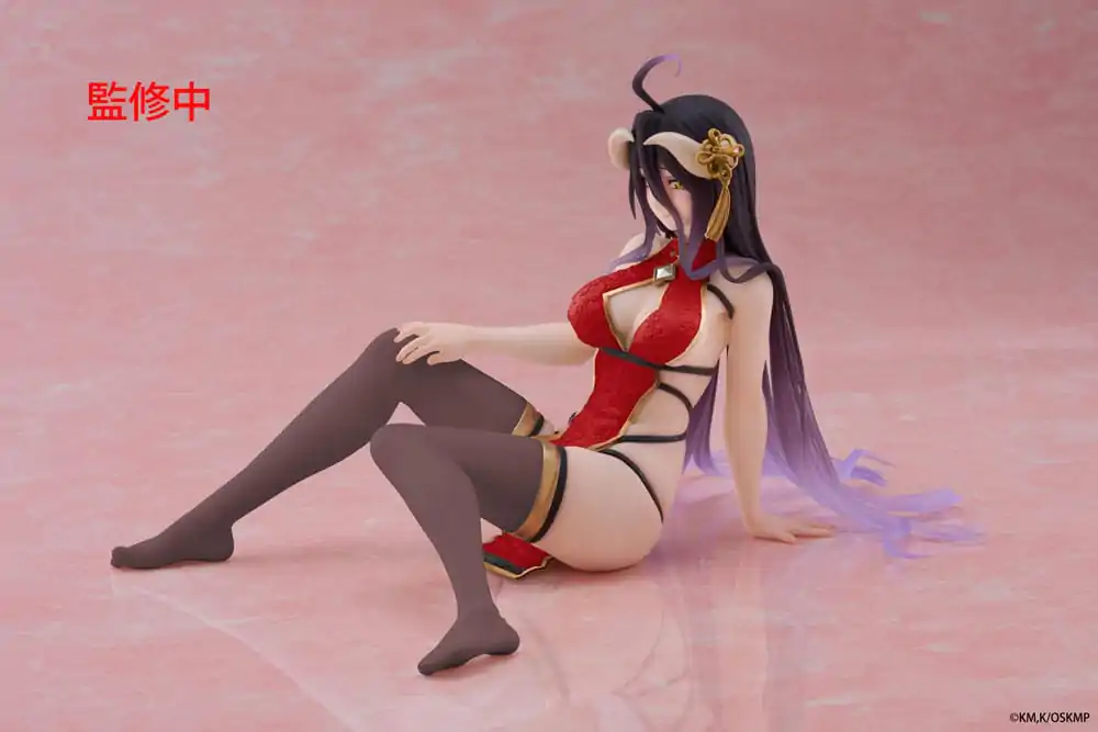 Overlord Desktop Cute figura Albedo Chinese Dress Ver. Renewal PVC szobor figura 13 cm termékfotó