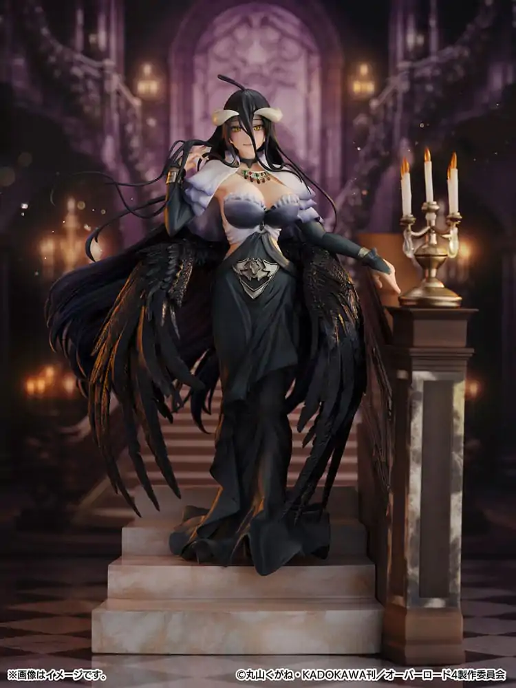 Overlord SHIBUYA SCRAMBLE FIGURE 1/7 Albedo Jet Black Dress Ver. PVC szobor figura 28 cm termékfotó