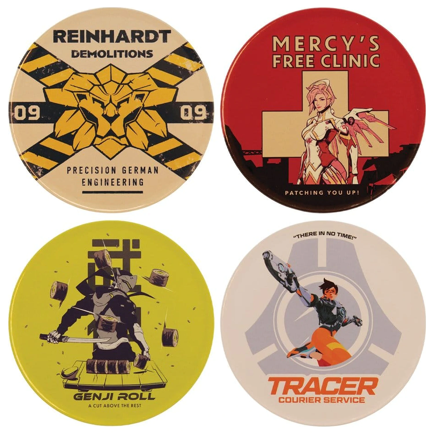 Overwatch 4 db-os poháralátét csomag Printed Metal termékfotó