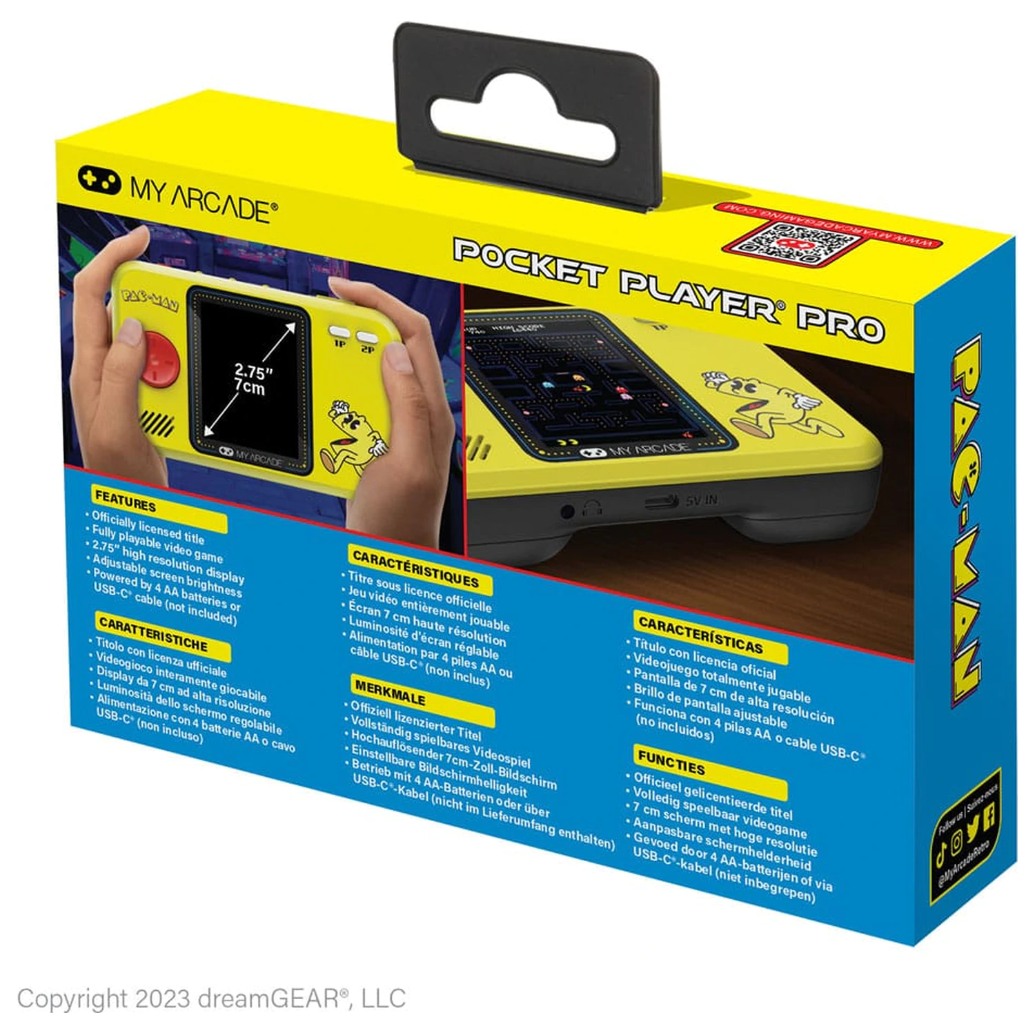 Pac Man Portable Gaming System Pocket Player Pro konzol termékfotó