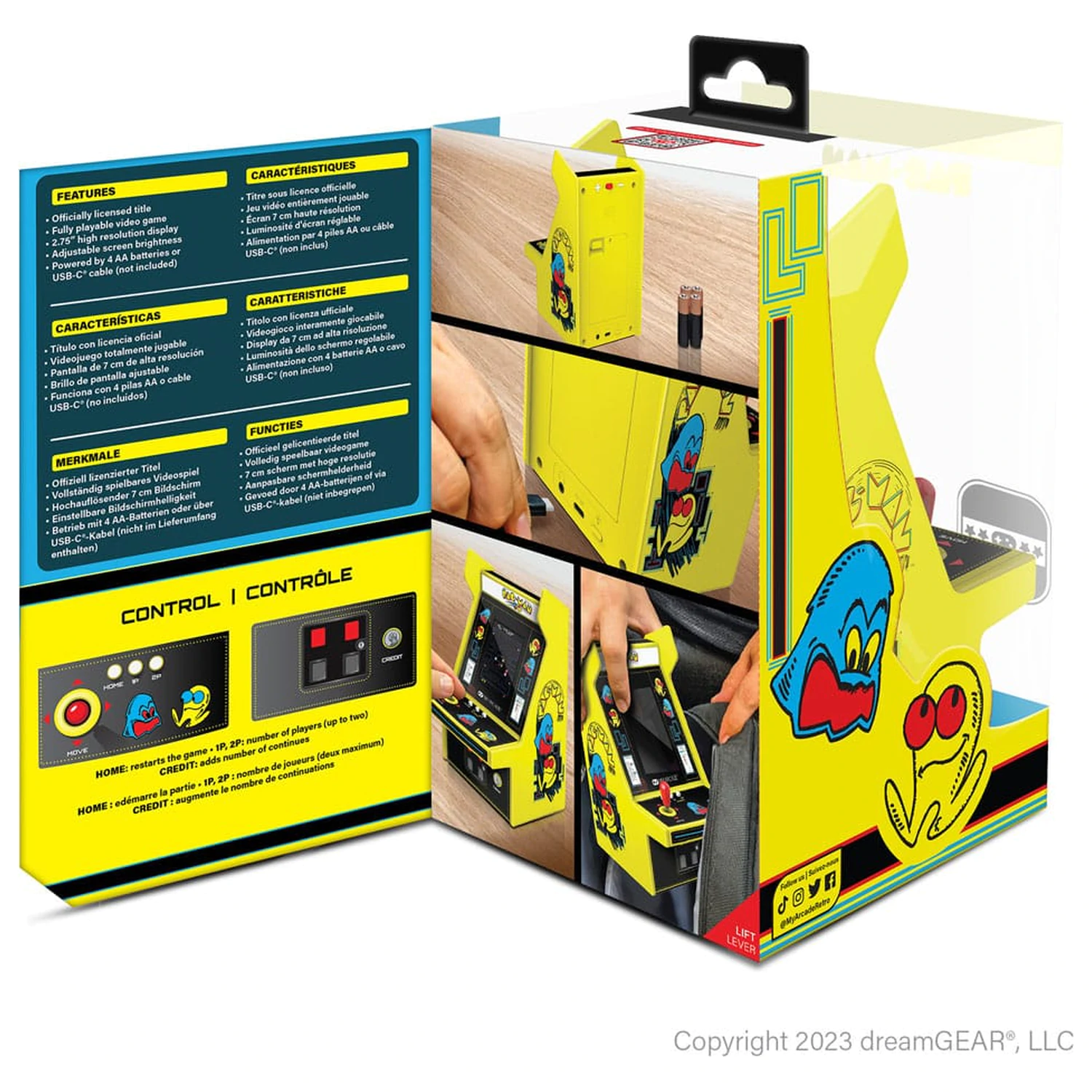 Pac Man Portable Retro Arcade Micro Player Pro hordozható mini arcade játékgép termékfotó