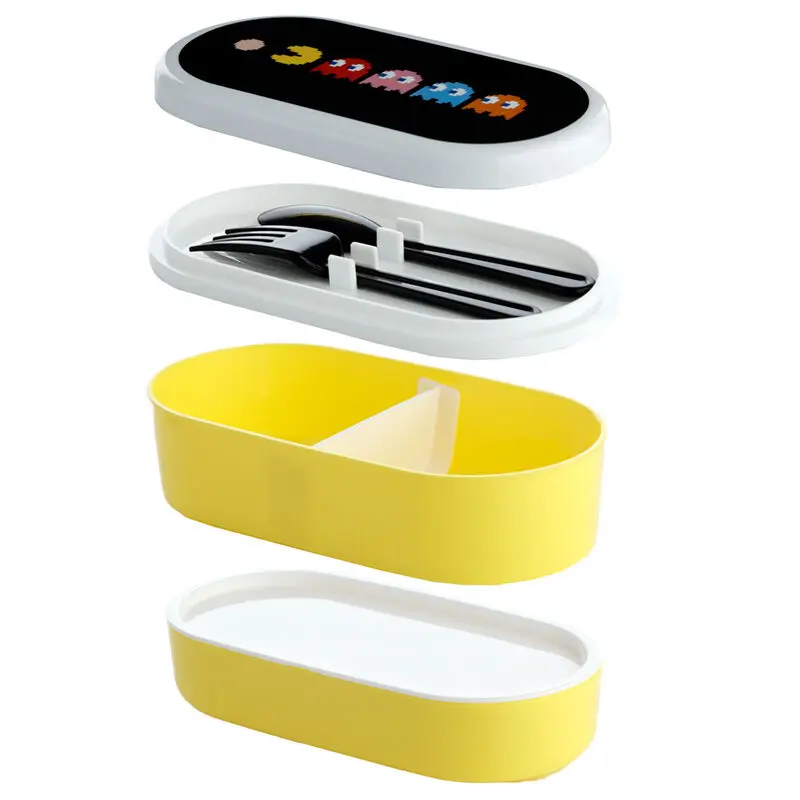 Pac Man uzsonnás doboz étkészlet és evőeszköz szett termékfotó