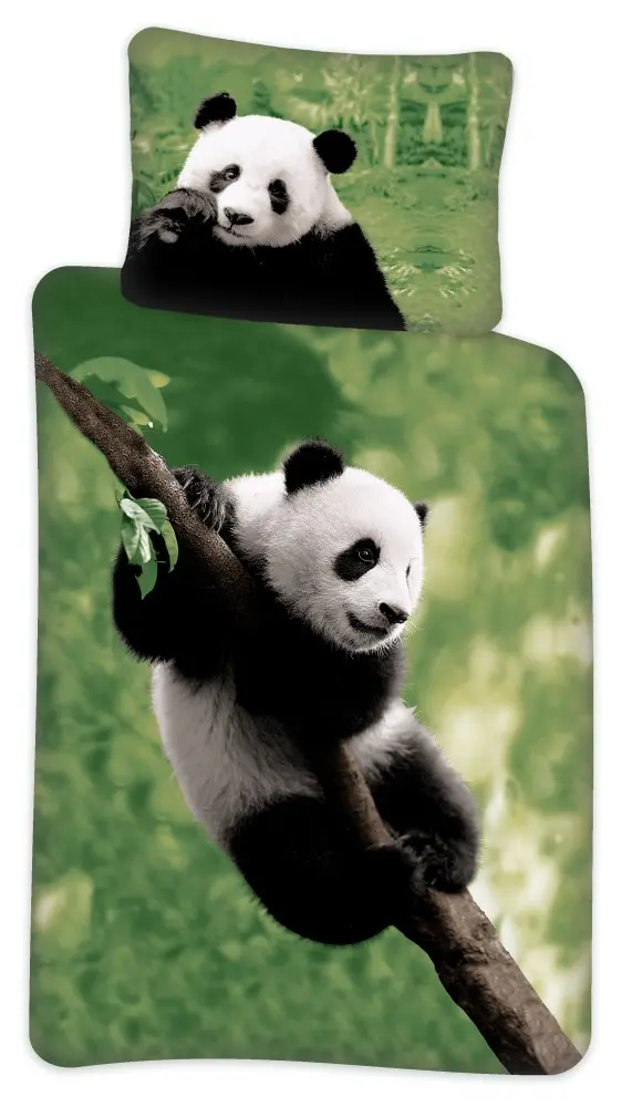 Panda gyerek ágyneműhuzat 100×140 cm, 40×45 cm termékfotó