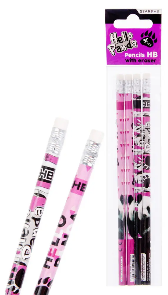 Panda HB Grafit ceruza radír véggel 4 db-os termékfotó