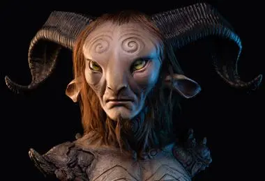 Pans Labyrinth Life-Size Faun mellszobor figura 75 cm termékfotó