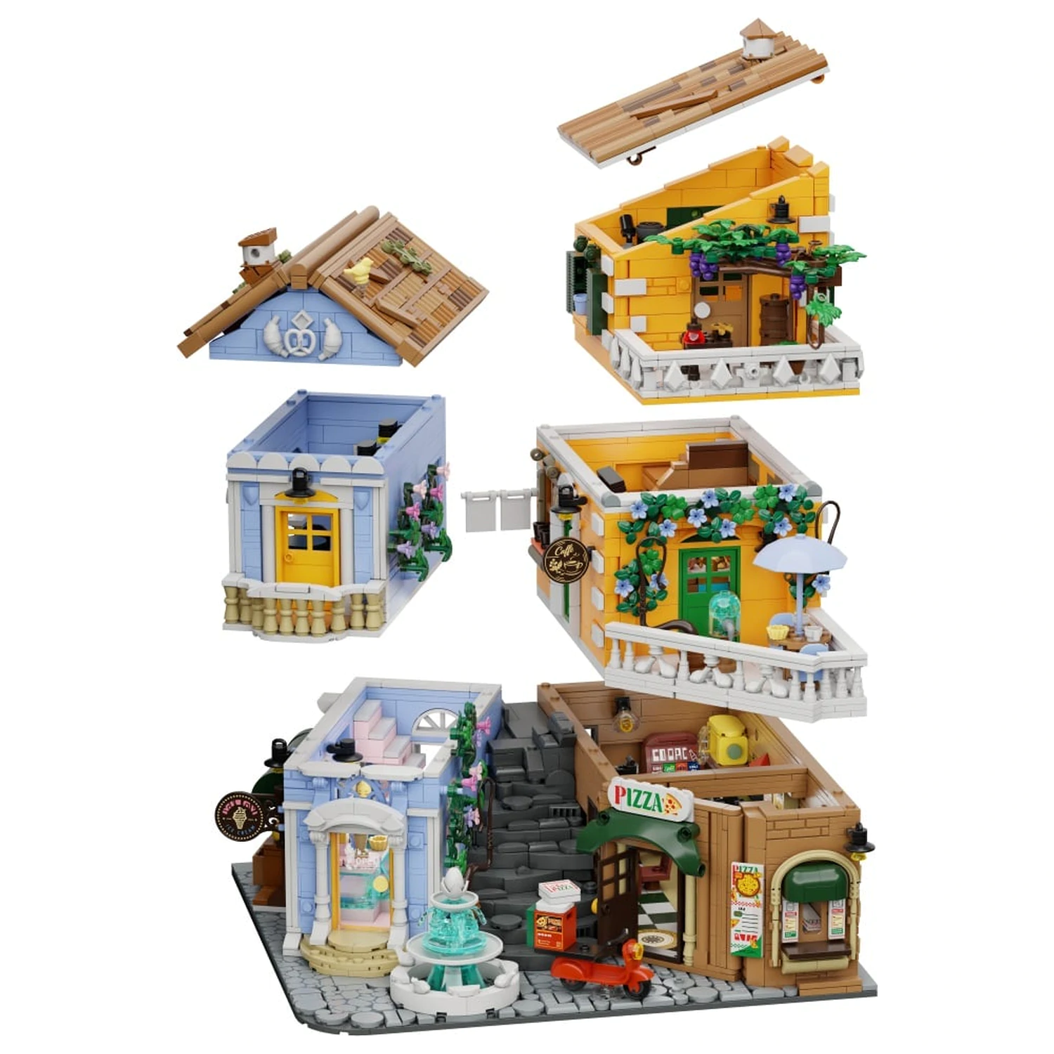 PANTASY Italian Street Corner Building Block 2892 db-os építőkészlet termékfotó