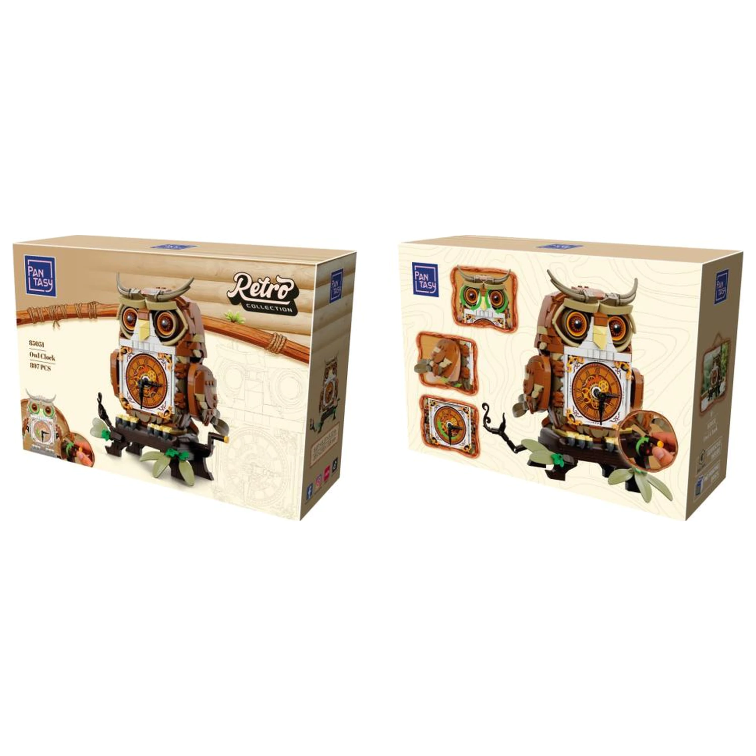 PANTASY Owl Clock építőkészlet 897 db termékfotó
