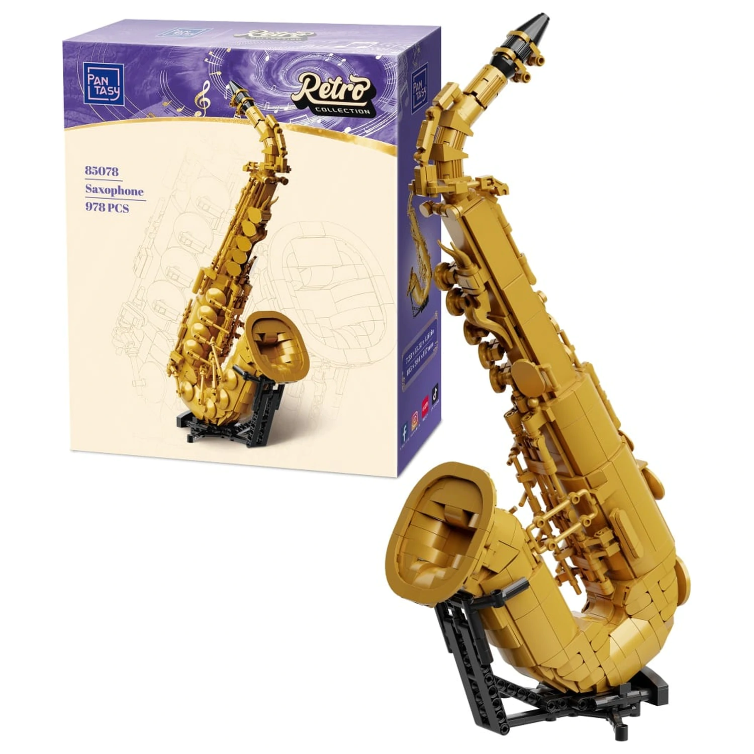 PANTASY Saxophone Building Block 978 db-os építőkészlet termékfotó