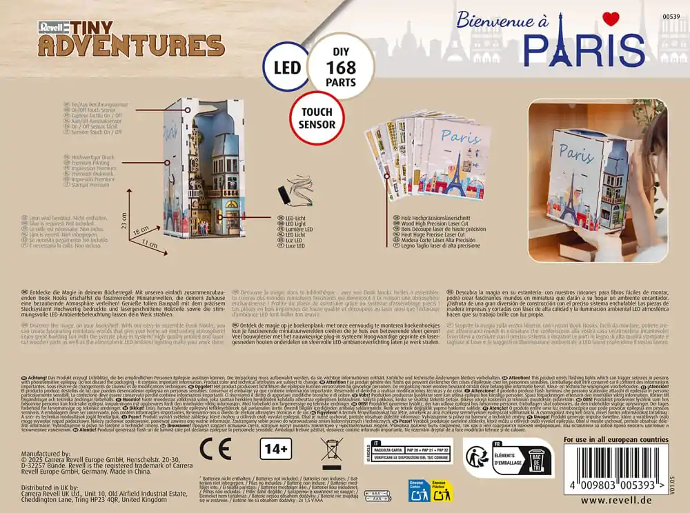 Paris Tiny Adventures Book Nook Mini Diorama 23 cm termékfotó