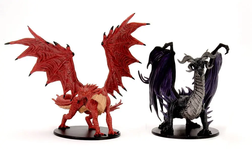 Pathfinder Battles City of Lost Omens pre-painted Premuim Miniatures  2-Pack Adult Red &amp; Black Dragon termékfotó