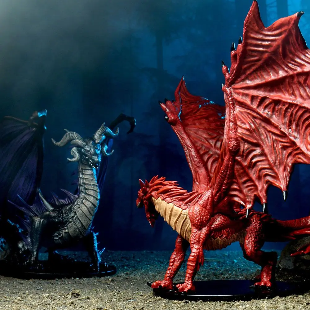 Pathfinder Battles City of Lost Omens pre-painted Premuim Miniatures  2-Pack Adult Red &amp; Black Dragon termékfotó