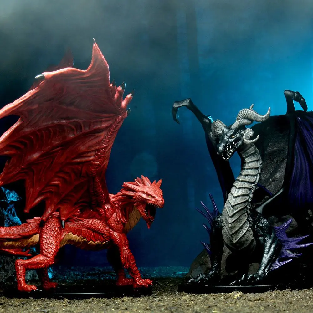 Pathfinder Battles City of Lost Omens pre-painted Premuim Miniatures  2-Pack Adult Red &amp; Black Dragon termékfotó
