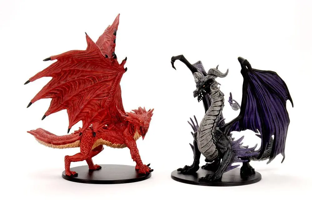 Pathfinder Battles City of Lost Omens pre-painted Premuim Miniatures  2-Pack Adult Red &amp; Black Dragon termékfotó